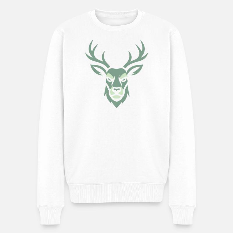 Hirschkopf - Pull Premium bio Homme - blanc