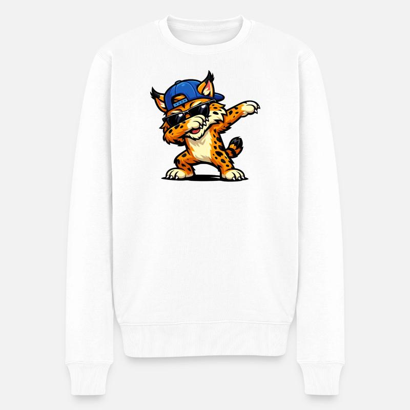 Tabbing du lynx roux - Pull Premium bio Homme - blanc
