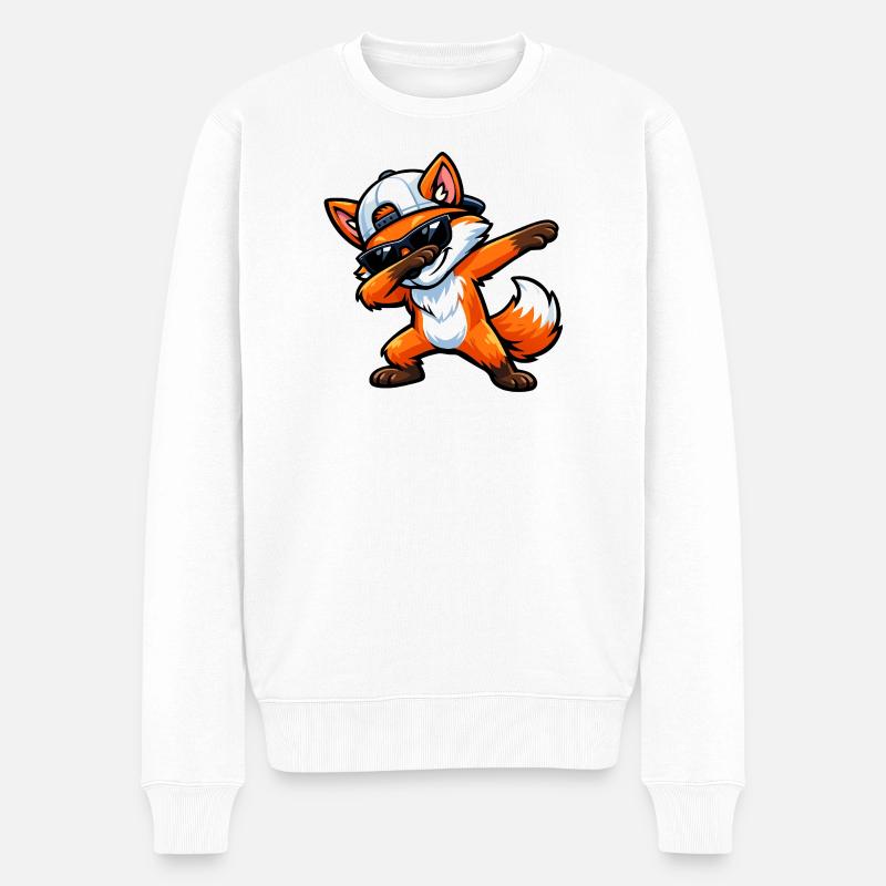 Dab Fox - Pull Premium bio Homme - blanc