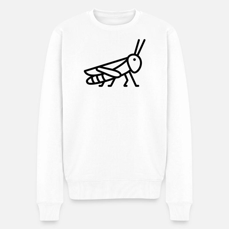 sauterelle - Pull Premium bio Homme - blanc