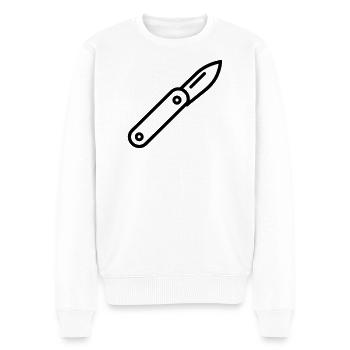 Knife - Men's Premium Organic Jumper - white - Front - Thijin (182cm)