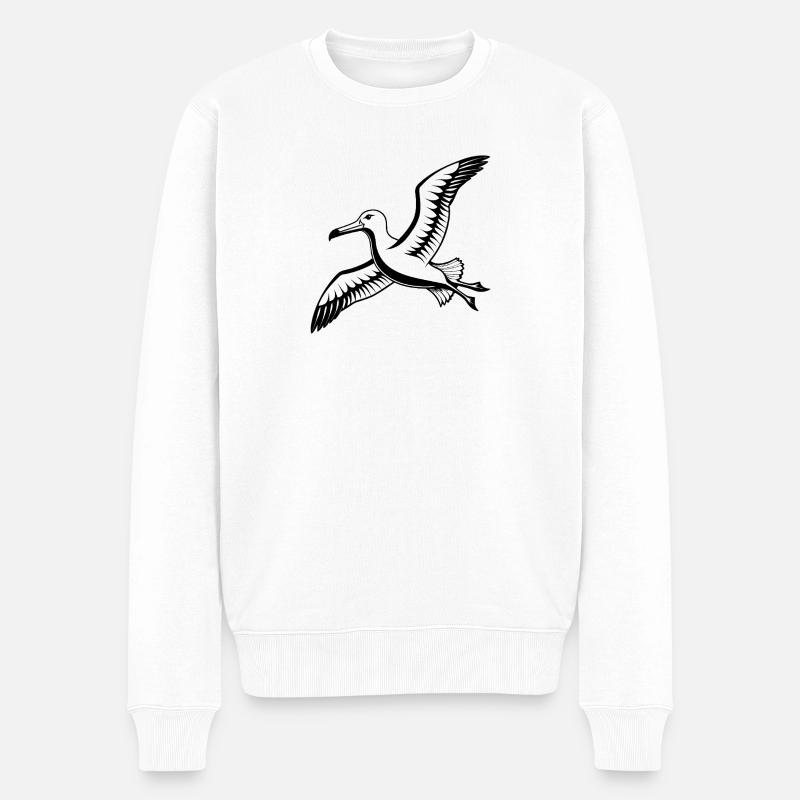 Neuseeländischer Albatros - Männer Premium Bio Pullover - Weiß