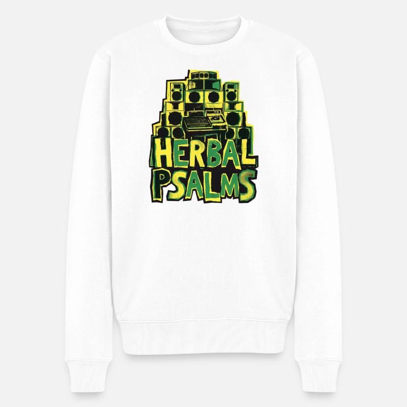 Psaumes Herbaux Dub Reggae - Pull Premium bio Homme - blanc