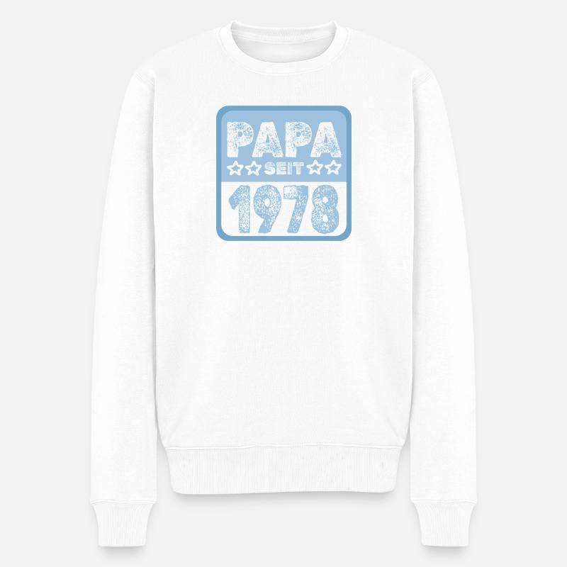 1978 - Männer Premium Bio Pullover - Weiß