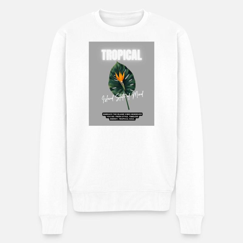 État Insulaire Tropical - Pull Premium bio Homme - blanc