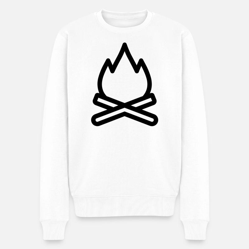 feu de camp - Pull Premium bio Homme - blanc