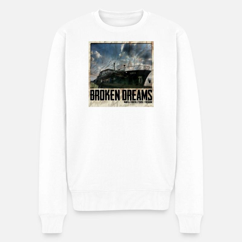 Broken Dreams Boat Art Belgique - Pull Premium bio Homme - blanc