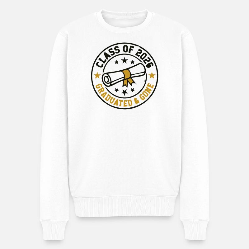 Abschluss 2026 Wappen Stempel - Männer Premium Bio Pullover - Weiß