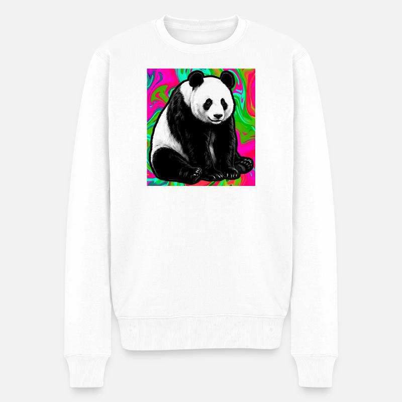 panda - Pull Premium bio Homme - blanc