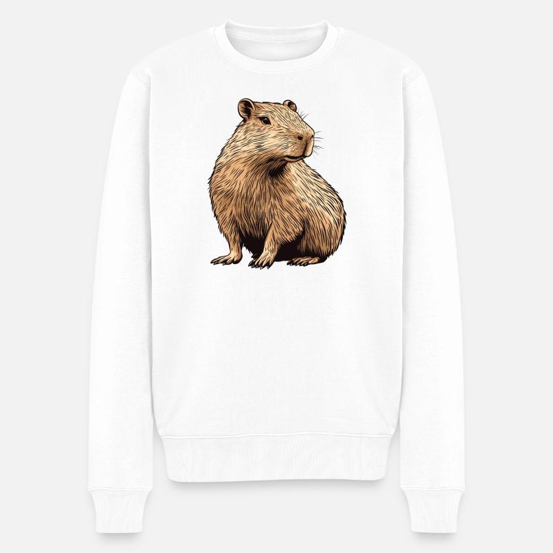 Capybara - Pull Premium bio Homme - blanc