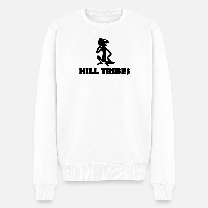HILL TRIBES - Männer Premium Bio Pullover - Weiß