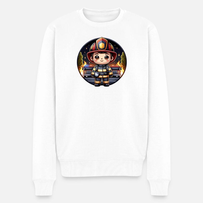Pompier de la brigade d’incendie - Pull Premium bio Homme - blanc