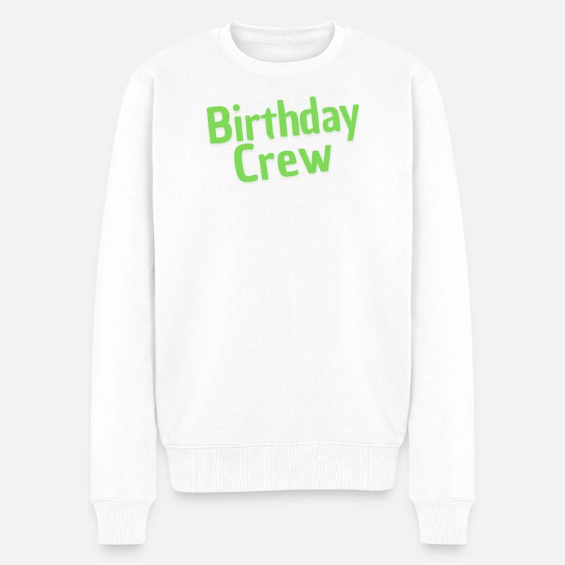 Birthday Crew - Männer Premium Bio Pullover - Weiß