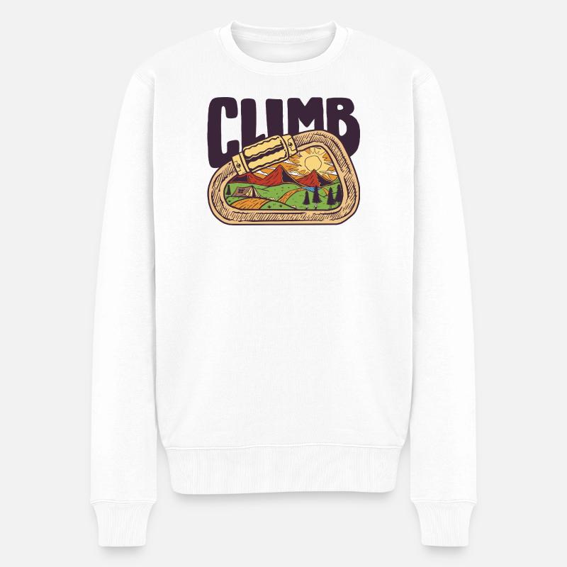 Klatring og bjerg - Økologisk premium-sweatshirt til mænd - hvid