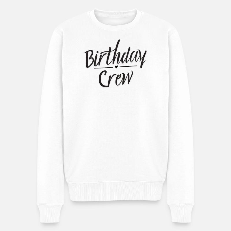 Birthday Crew - Männer Premium Bio Pullover - Weiß