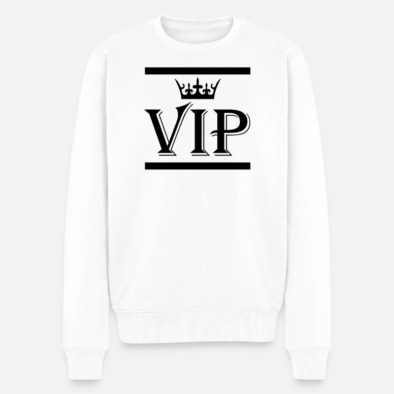 Vip - Männer Premium Bio Pullover - Weiß