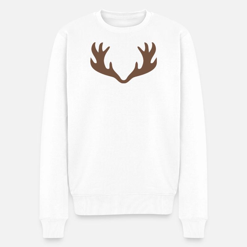 Bois de cerf - Pull Premium bio Homme - blanc