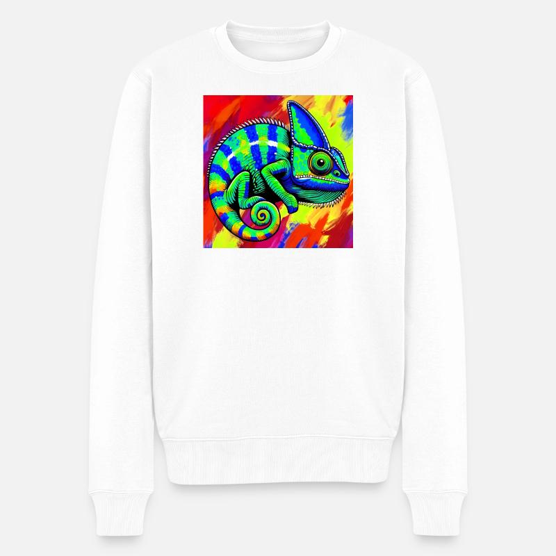 caméléon - Pull Premium bio Homme - blanc