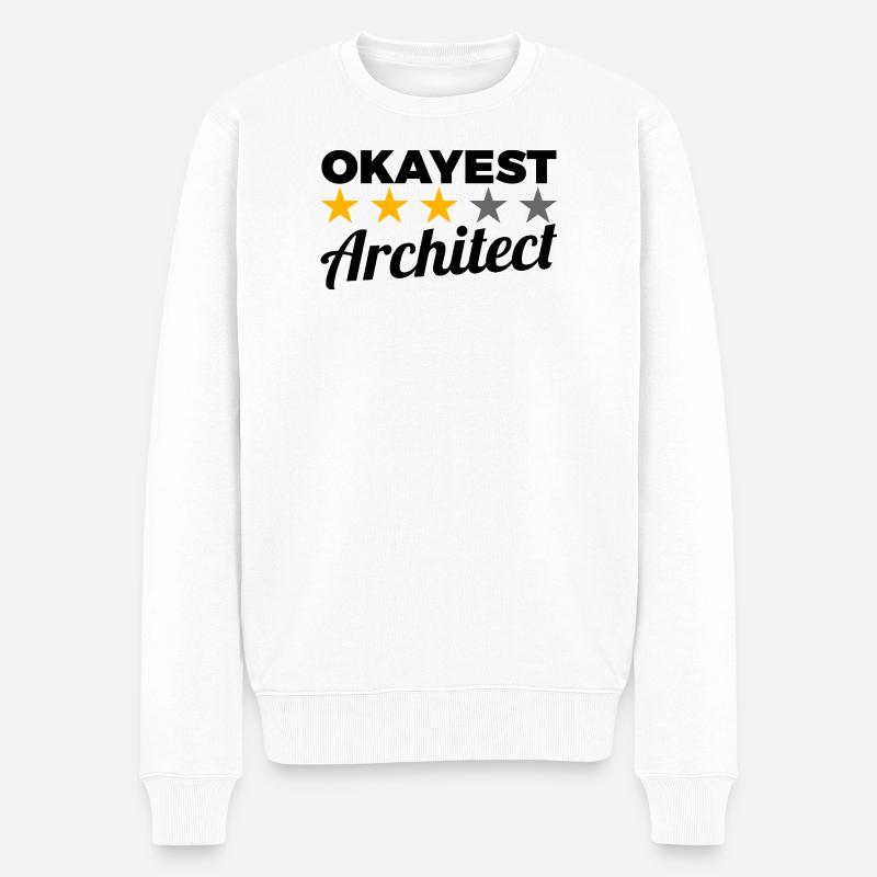 Almindelig arkitekt - Økologisk premium-sweatshirt til mænd - hvid