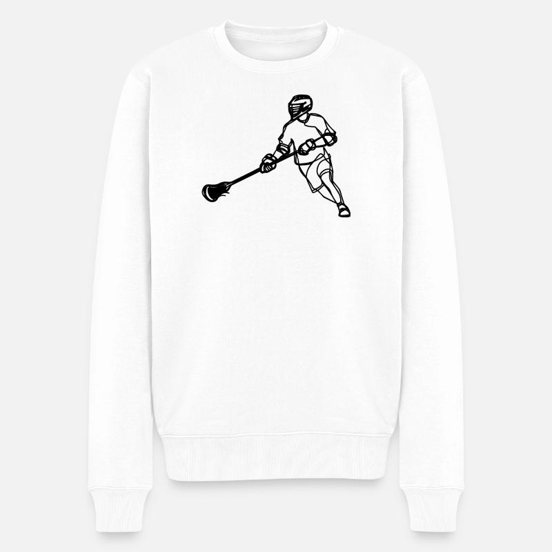 Lacrosse Sketch - Pull Premium bio Homme - blanc