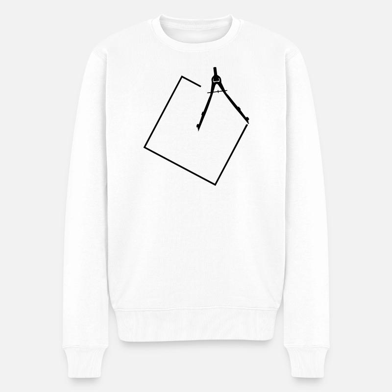 Zirkel - Männer Premium Bio Pullover - Weiß