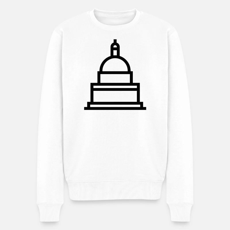 Regierung - Männer Premium Bio Pullover - Weiß