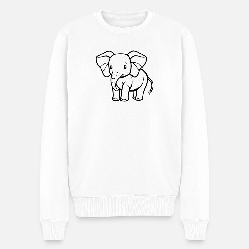 Bébé éléphant - Pull Premium bio Homme - blanc