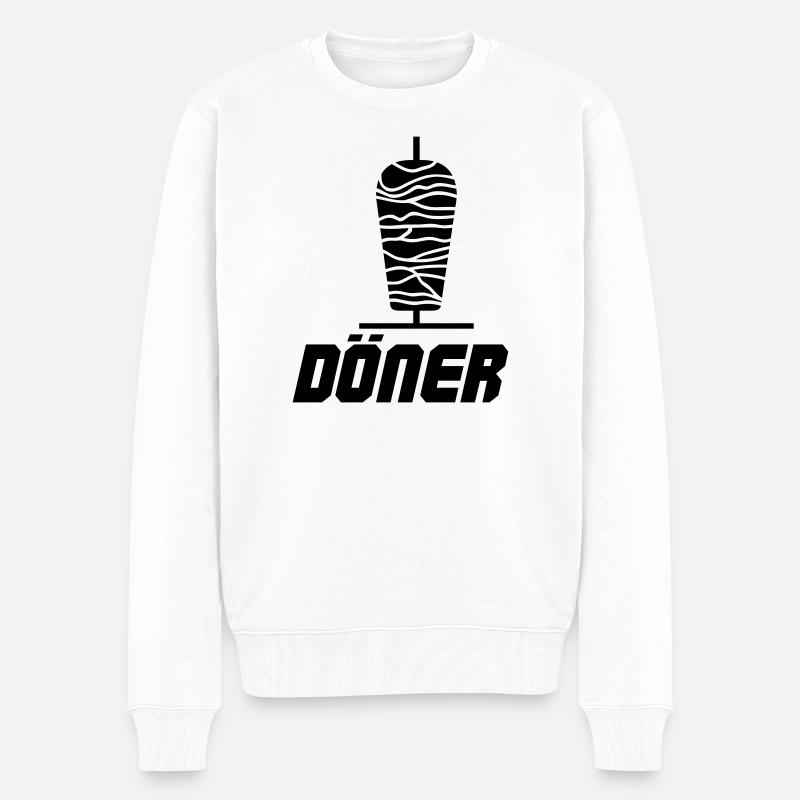 Döner Kebab - Männer Premium Bio Pullover - Weiß