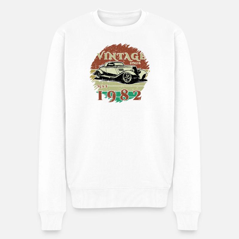 44e anniversaire - Classique - Millésime depuis 05/1982 - Pull Premium bio Homme - blanc