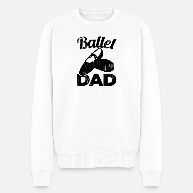 Ballett Papa - Männer Premium Bio Pullover - Weiß