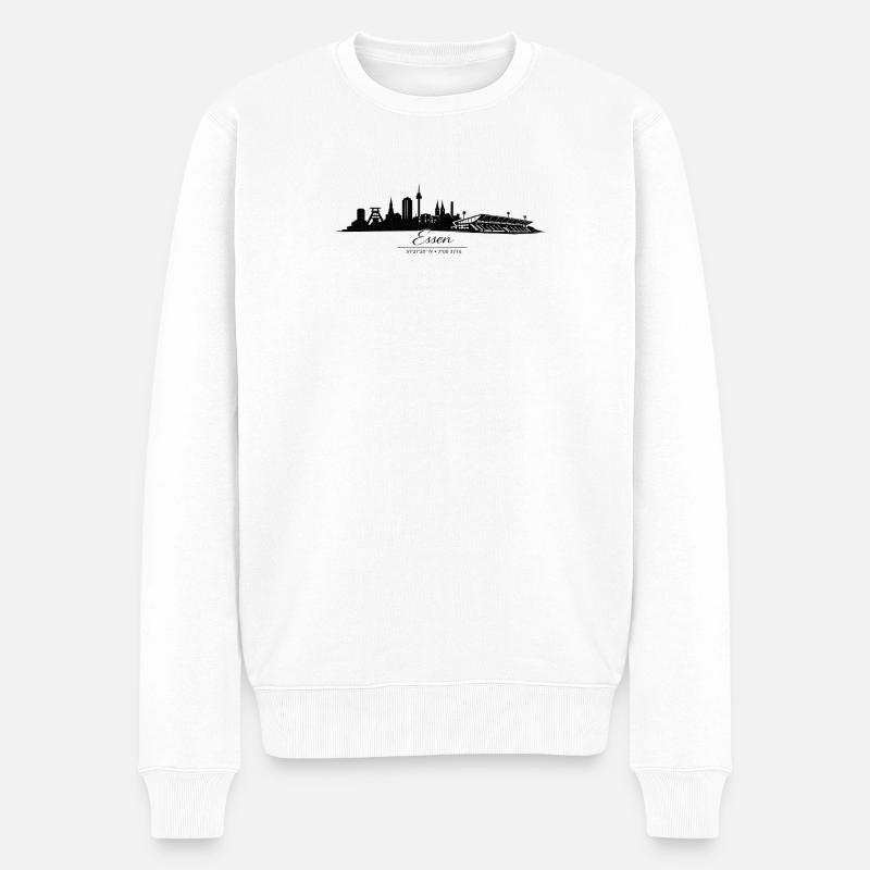 Essen - Männer Premium Bio Pullover - Weiß