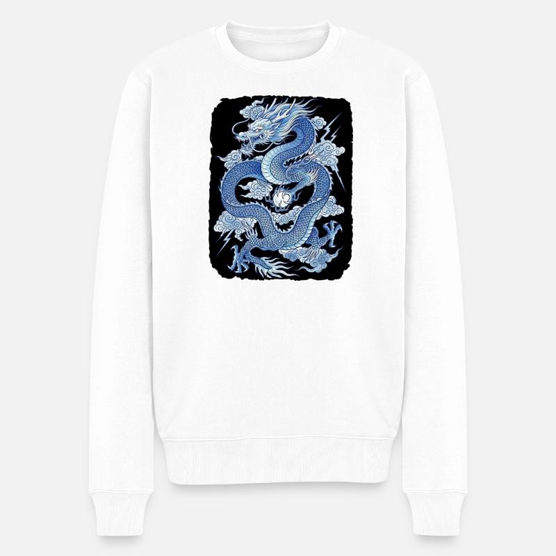Dragon chinois - Pull Premium bio Homme - blanc