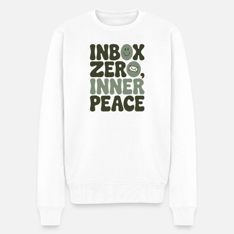 Empty mailbox | Inner Peace & Focus - Men's Premium Organic Jumper - white