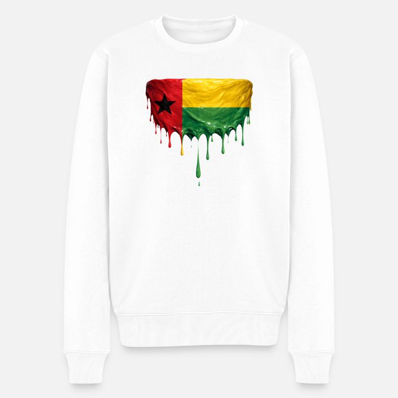 Drapeau de la Peinture GuinéeBissau - Pull Premium bio Homme - blanc