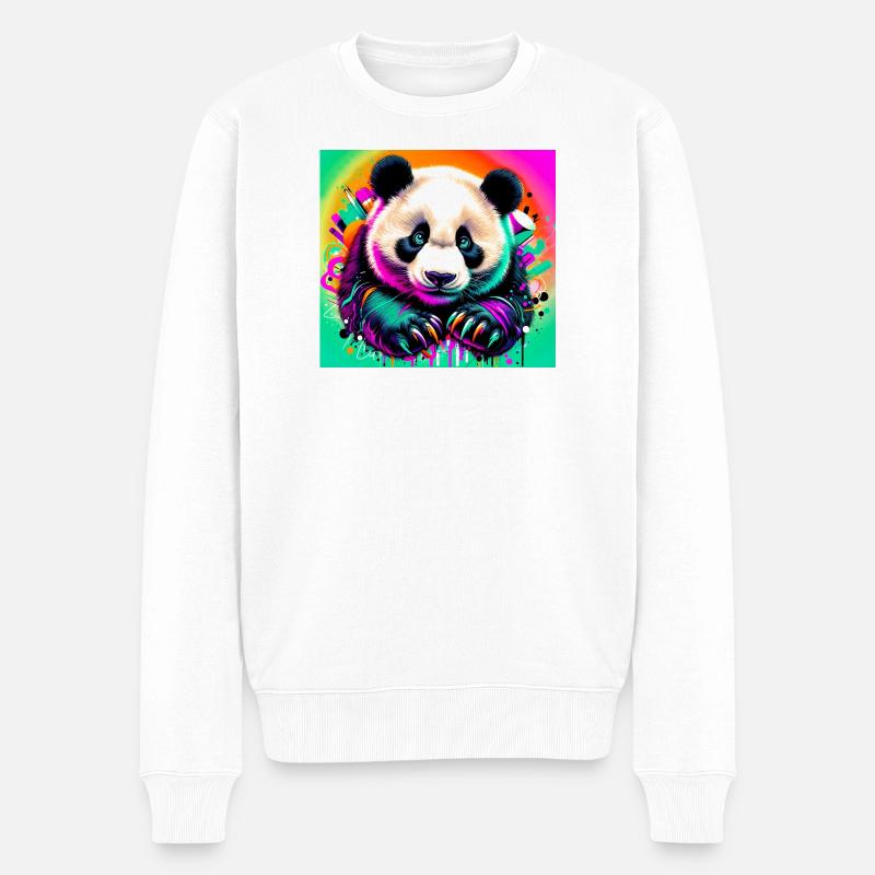 panda - Pull Premium bio Homme - blanc