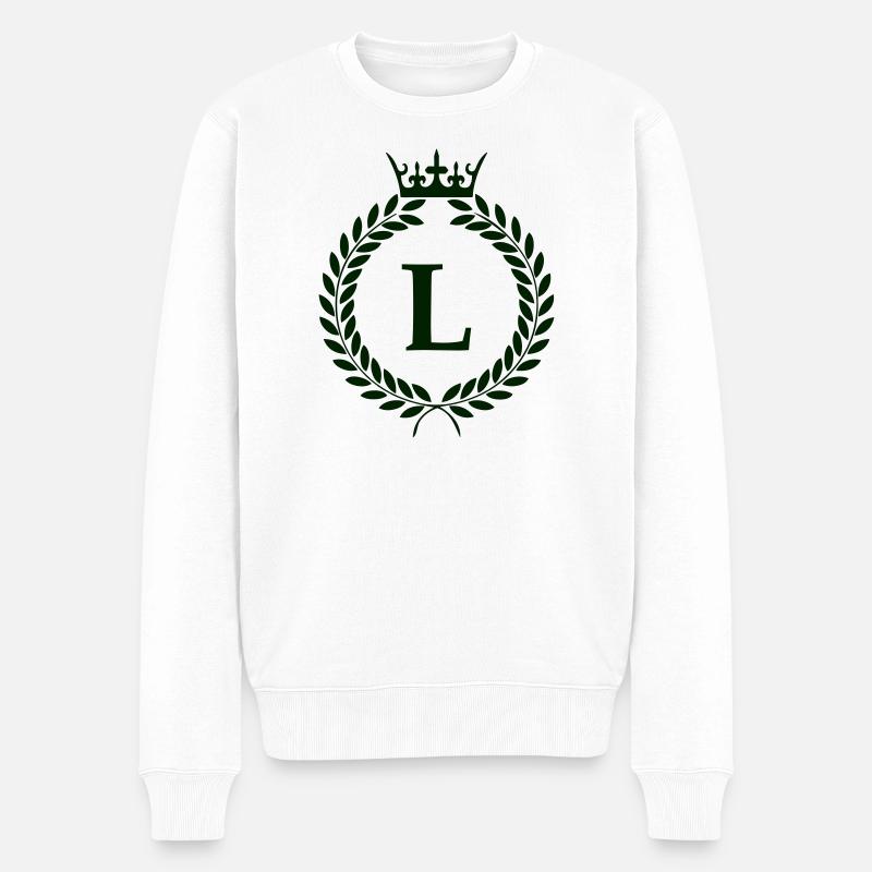 L_wappen - Männer Premium Bio Pullover - Weiß