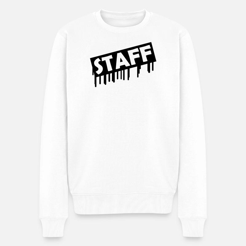 staff - Männer Premium Bio Pullover - Weiß