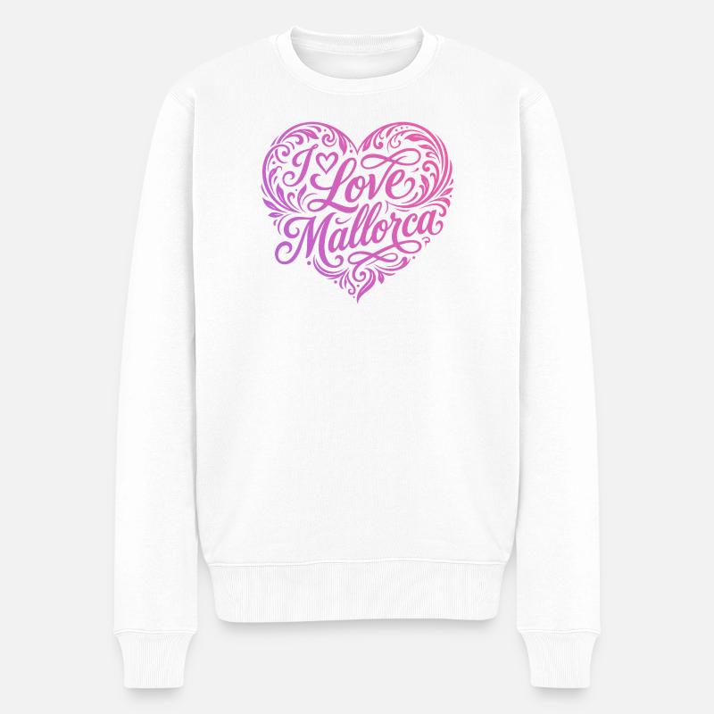 J’adore Majorque - Pull Premium bio Homme - blanc