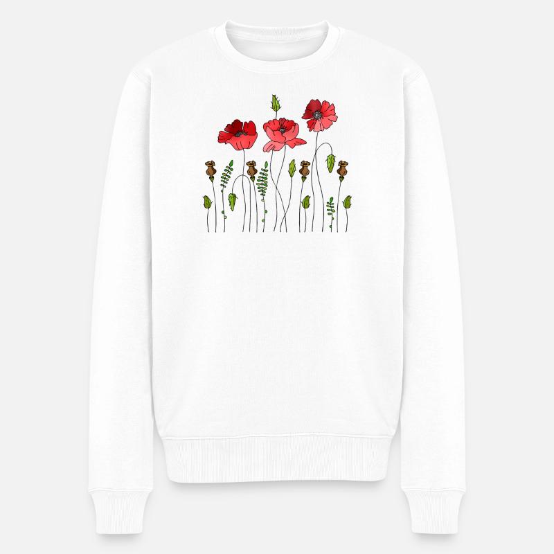 Fleur - Pull Premium bio Homme - blanc
