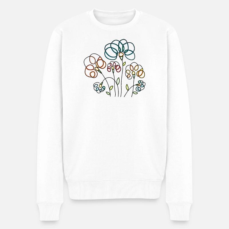 Fleur - Pull Premium bio Homme - blanc