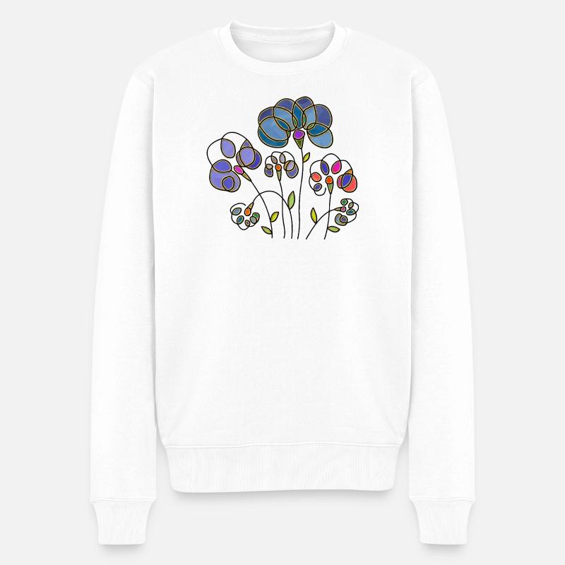 Fleur - Pull Premium bio Homme - blanc