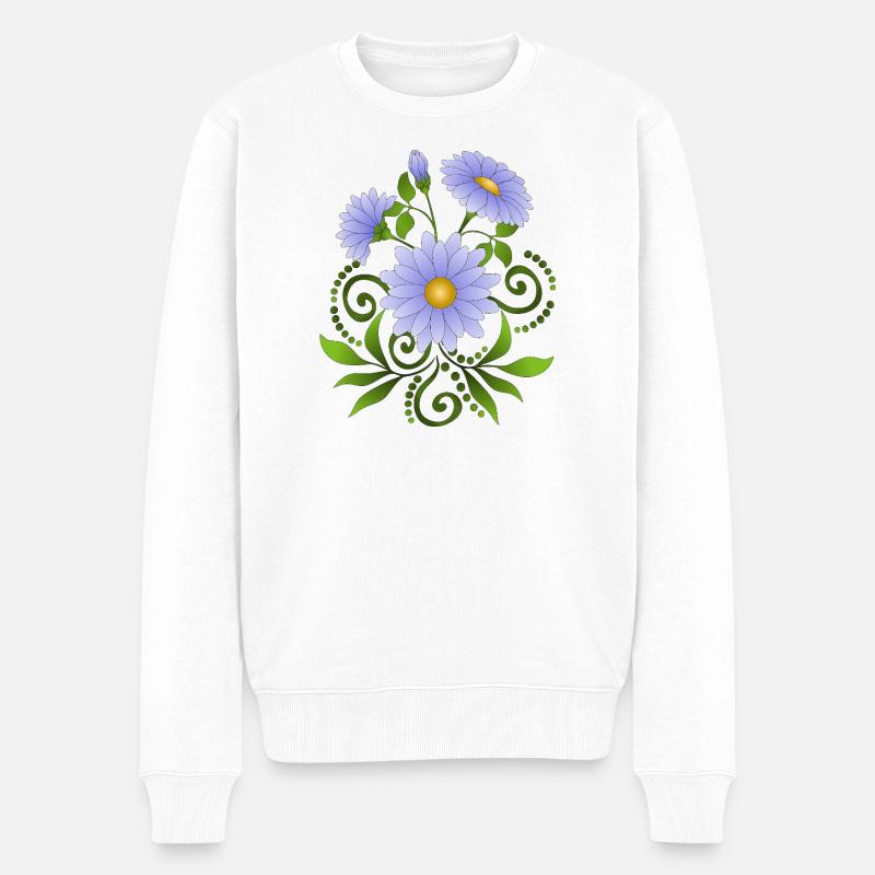 Fleur - Pull Premium bio Homme - blanc