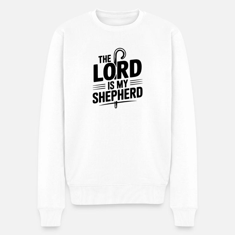 Le Seigneur est mon berger - Pull Premium bio Homme - blanc