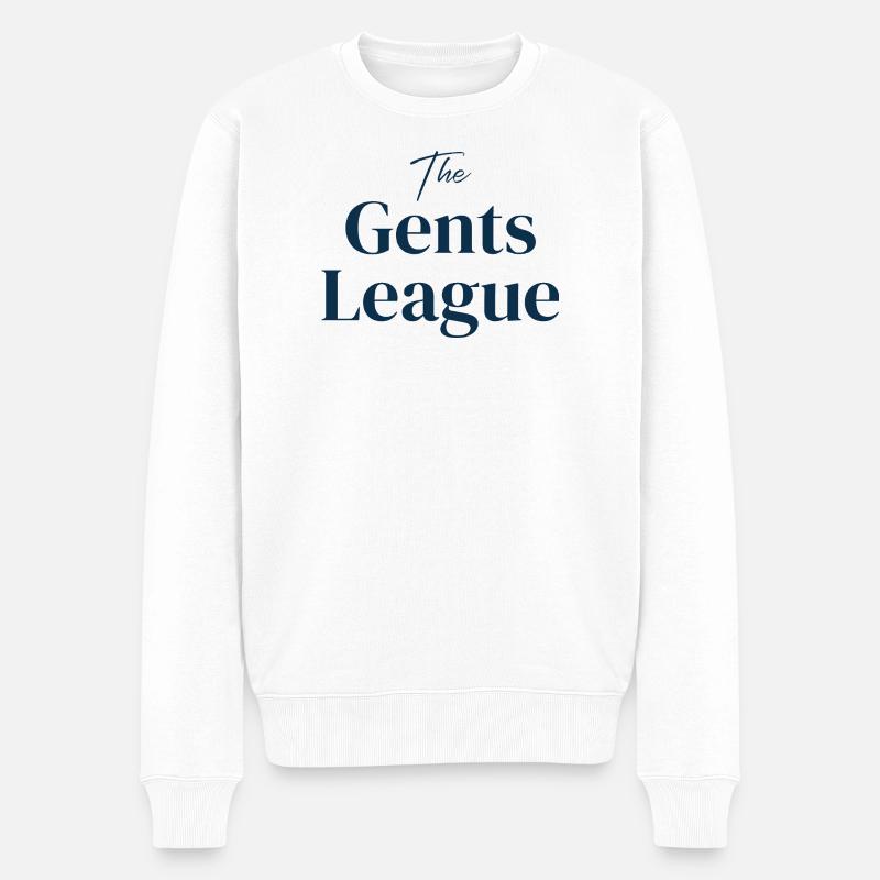 Gents League - Männer Premium Bio Pullover - Weiß