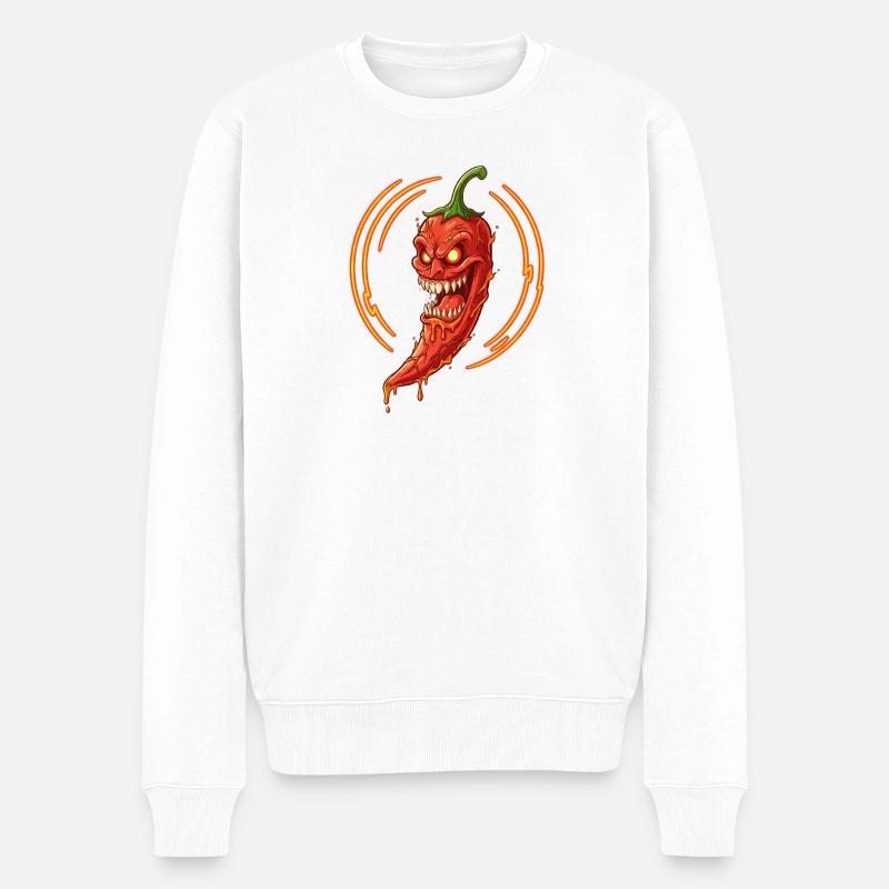 Démon du piment infernal - Pull Premium bio Homme - blanc