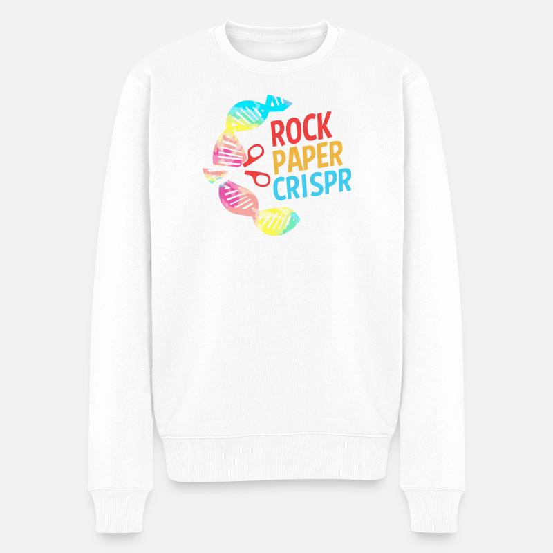 Structural formula molecule - Men's Premium Organic Jumper - white