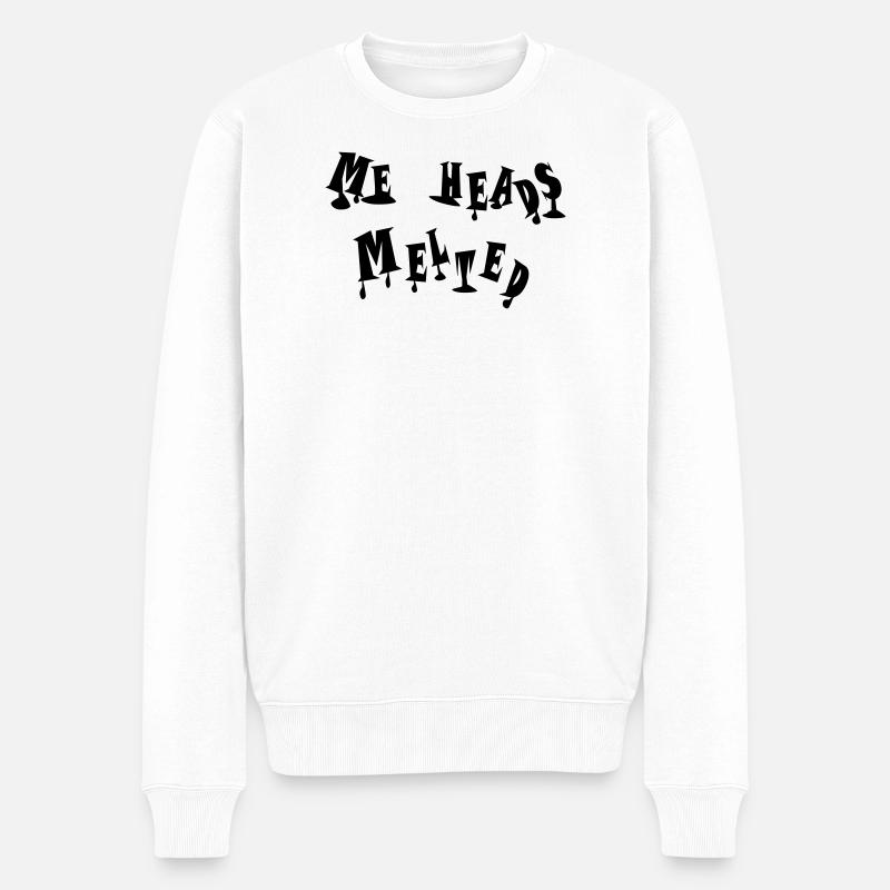 Meine Köpfe sind dahingeschmolzen - Männer Premium Bio Pullover - Weiß