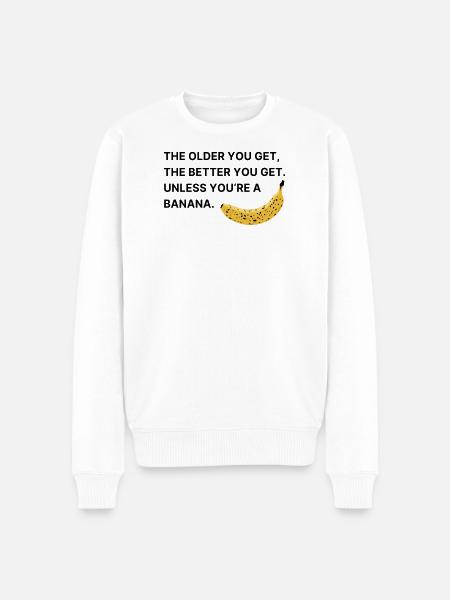 Plus tu vieillis, meilleur tu deviens. - Pull Premium bio Homme - blanc