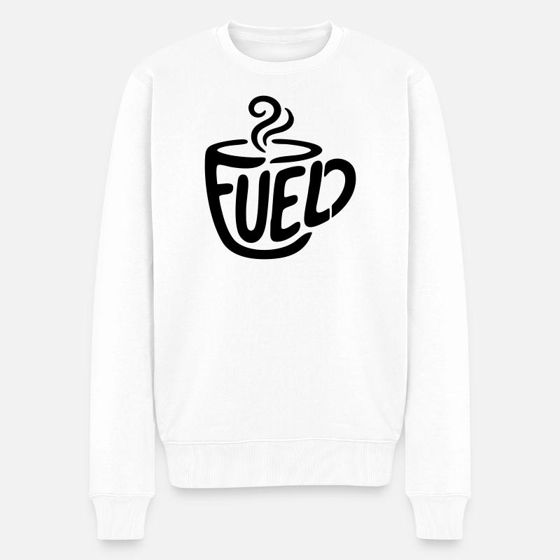 Coffee Fuel - Pull Premium bio Homme - blanc