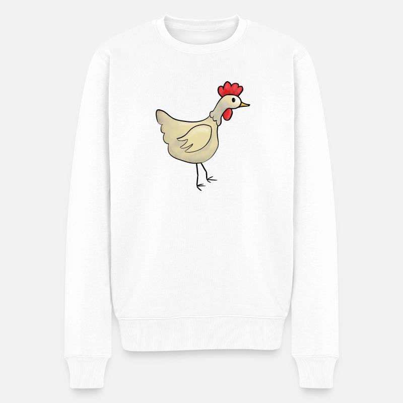 Poule Poule Poule Enfants - Pull Premium bio Homme - blanc